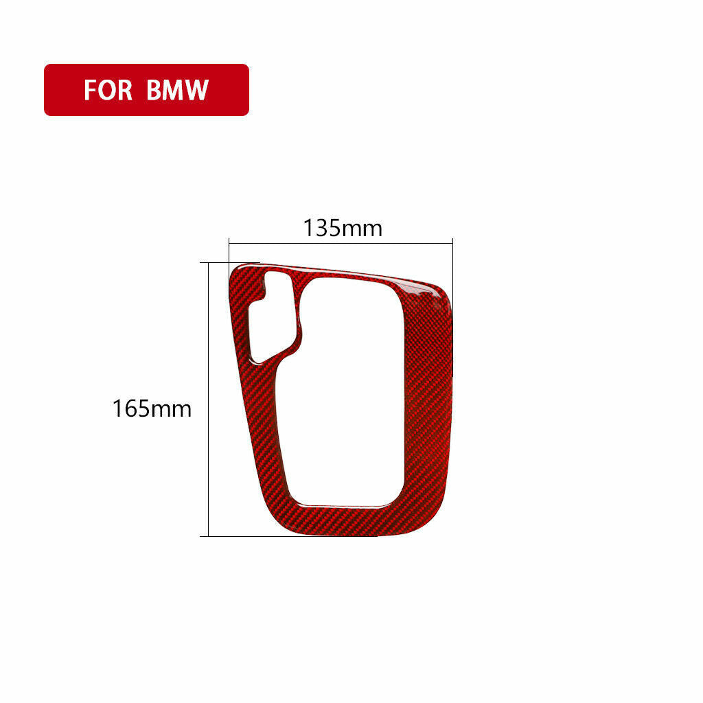 Red Carbon Fiber Gear Shift Trim Cover Fit for BMW 3 Series E46 1998-05