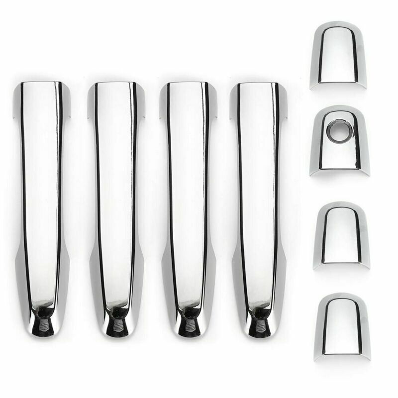 8PC Chrome Exterior Door Handle Cover Trim for Mitsubishi TRITON L200 ML 2005-17