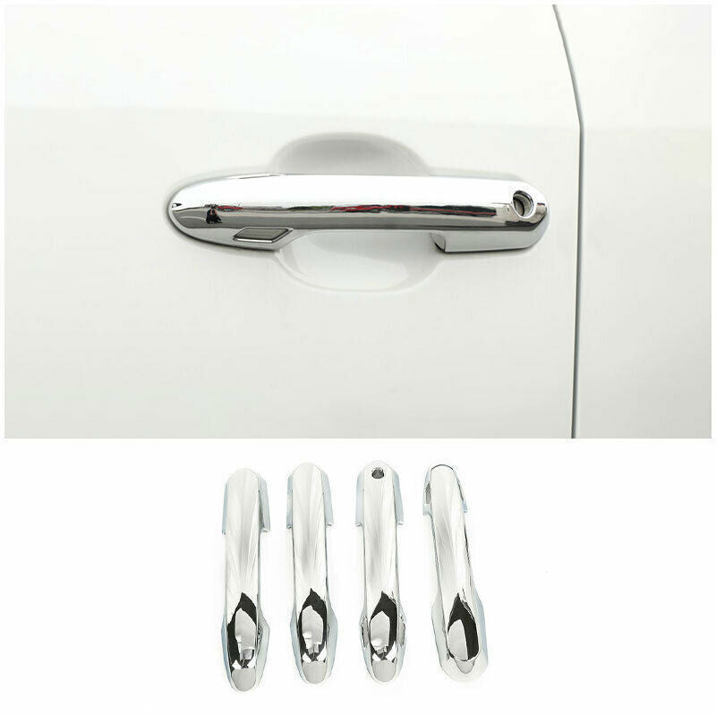 Decor Chrome ABS Exterior Side Door Handle Cover Trims for Toyota RAV4 2019-2023