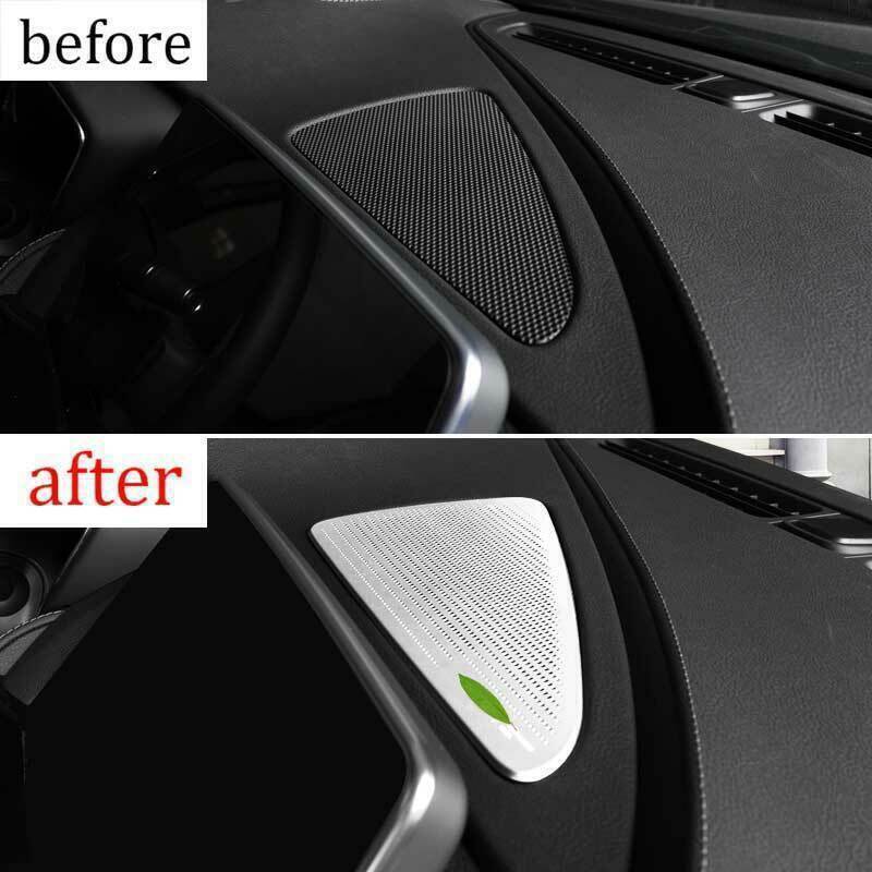 1X Dashboard Speaker Frame Cover Trim Silver Steel Fit for Cadillac CT5 2020-24