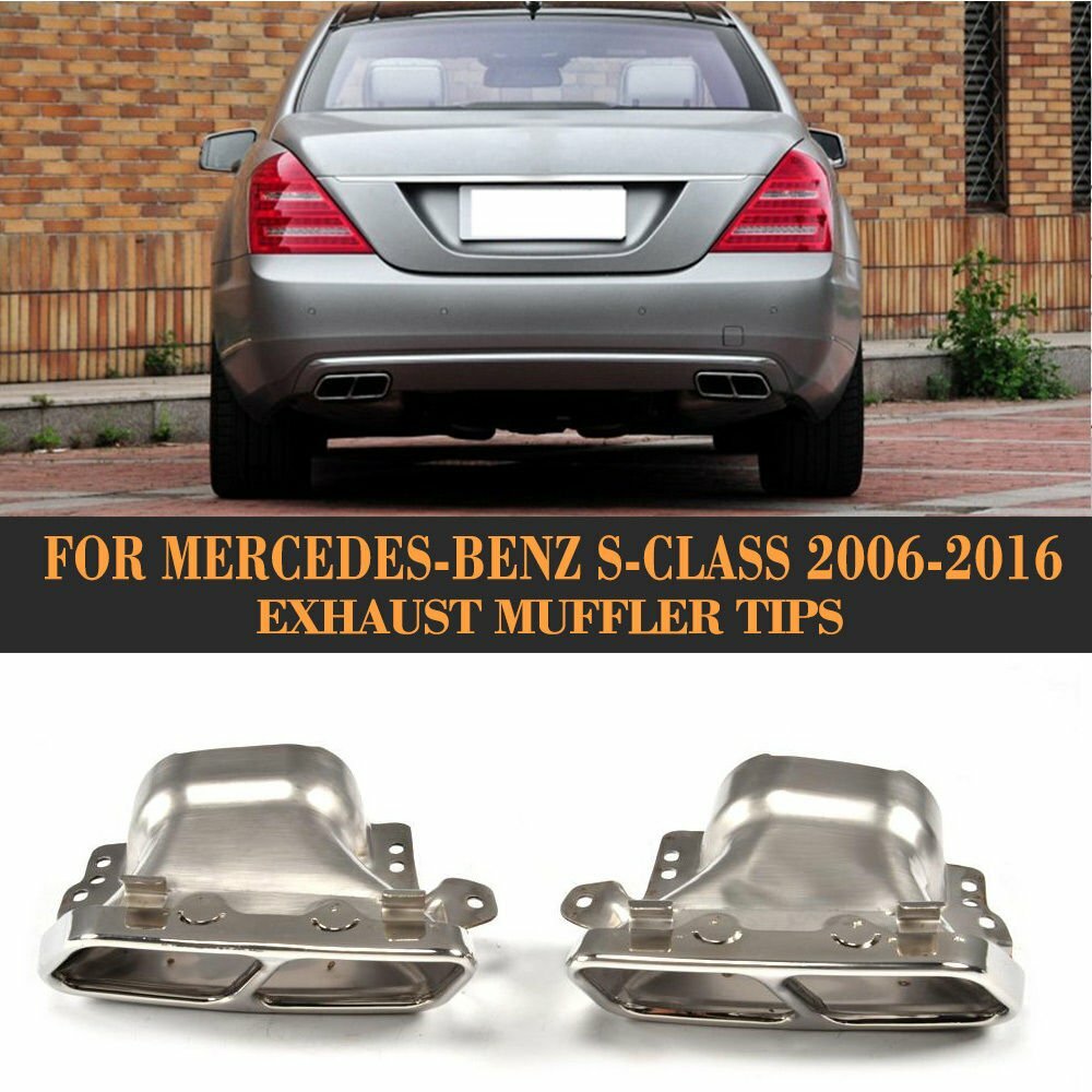 Rear Exhaust Pipes Muffler s for Benz S Class S300 S350 S400 S50006-13 W221 Tips Q