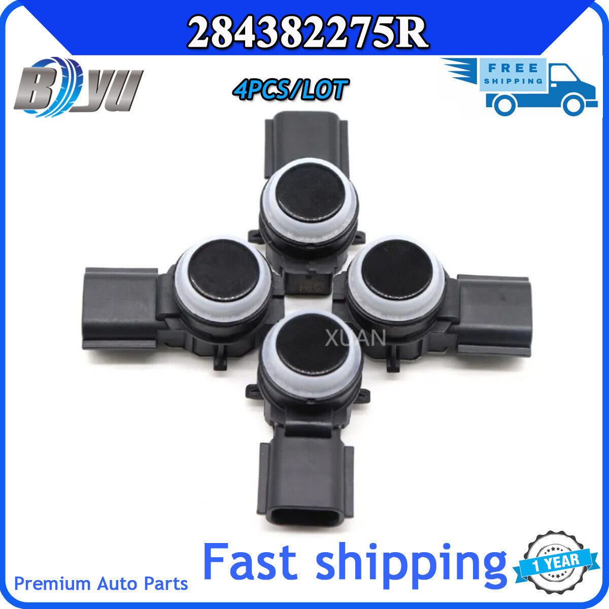 Suitable for Reverse Assist 284382275R 0263023699 28438 2275R 4PCS parking sensor bumper - v