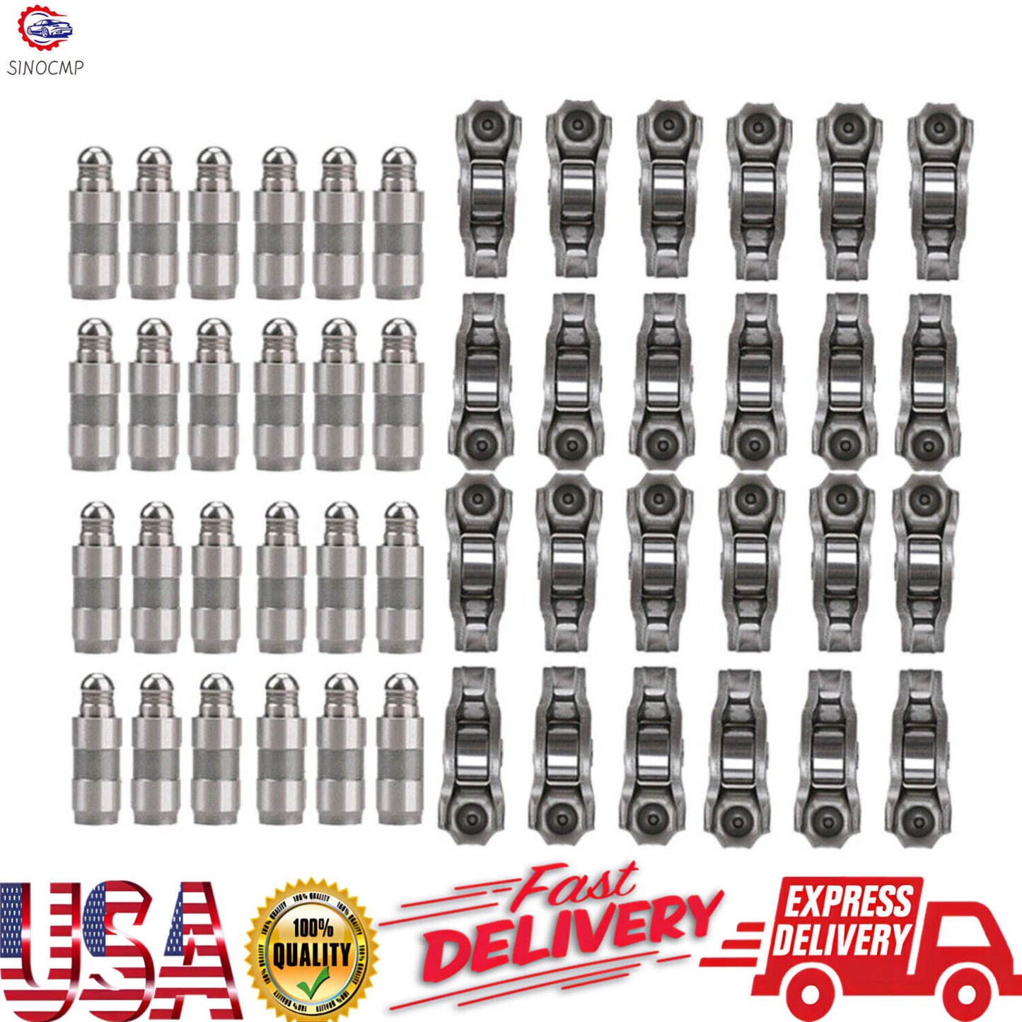 48PCS Rocker Arms  Valve Lifters Kit Fit 3.6L for Jeep for Dodge for Ram for Chrysler 2011-2020