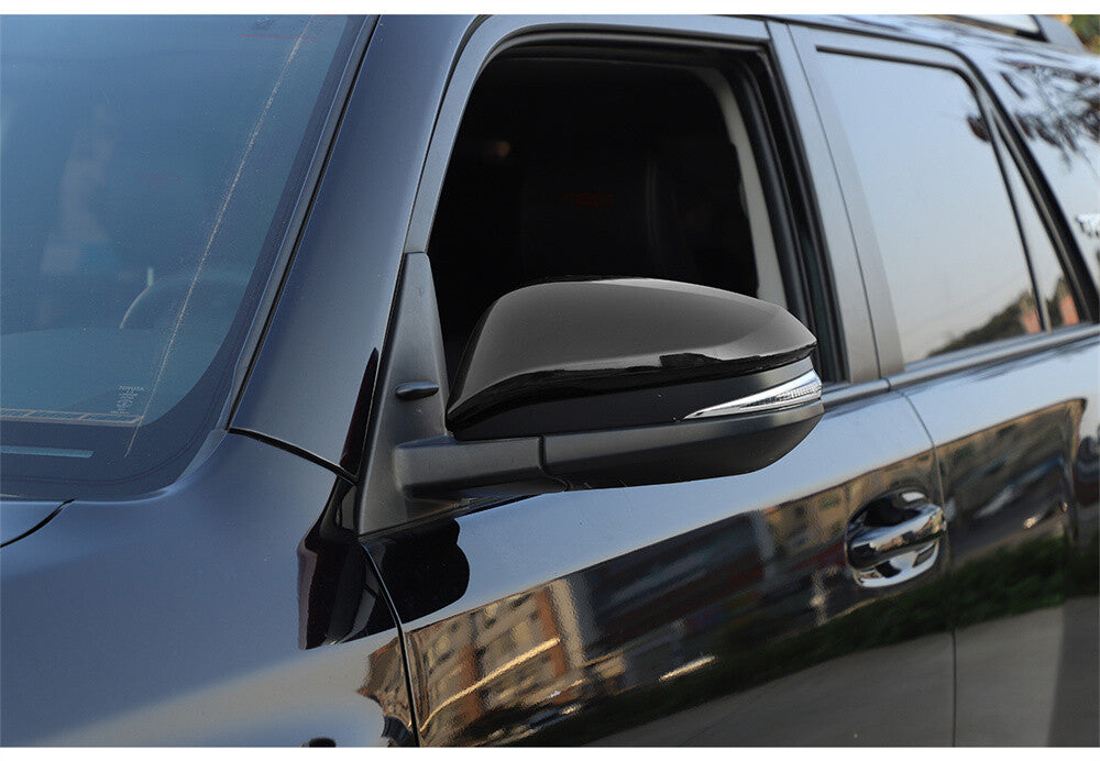 10Pcs Black ABS Side Rearview Mirror Door Handle Cover For Toyot@ 4Runner 2017+