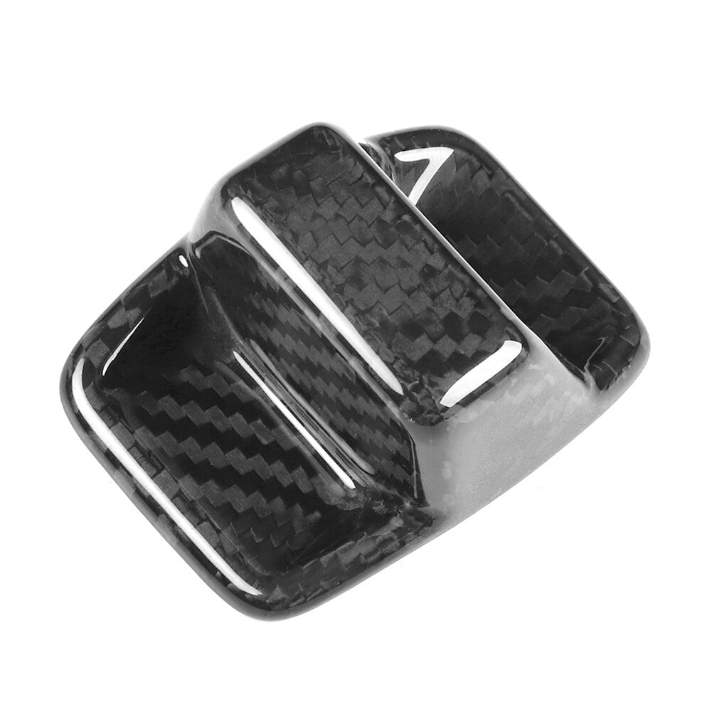 Gear Lever Shift Knob Cover Trim for Audi A3 S3 RS3 8Y 20-23 Carbon Fiber Black