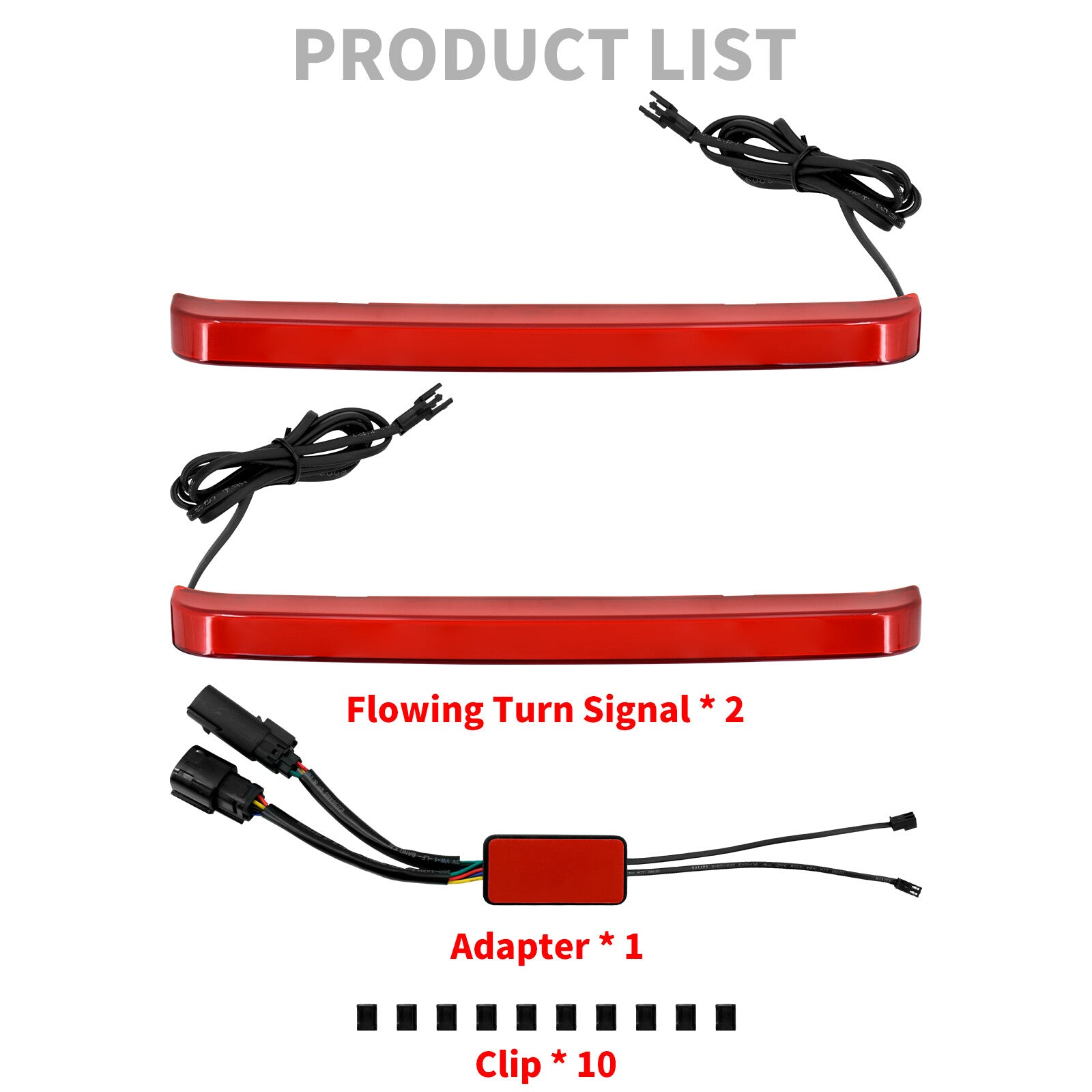 Saddlebag Brake Turn Signal LED Light Red Lens for Harley Electra Road Glide 14+