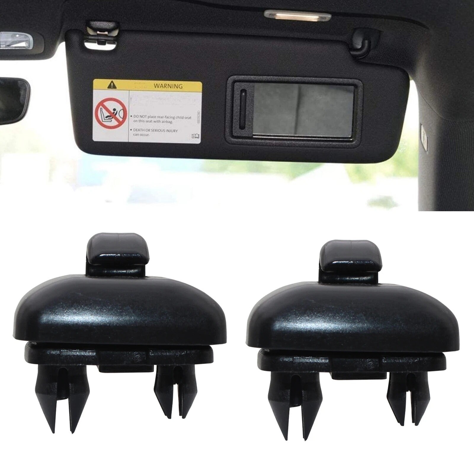 2X Sun Visor Clip Holder Hook Brack for Audi A3 S3 A4 S4 A5 S5 Q3 Q5 8U0857562A