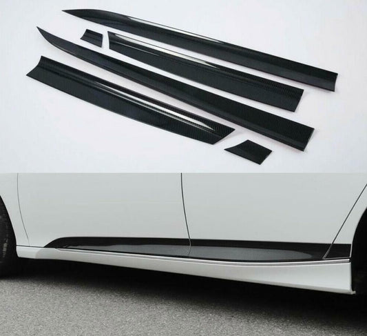 ABS Carbon Fiber Car Body Side Door Molding Cover Trim for Honda Accord 19-21 n