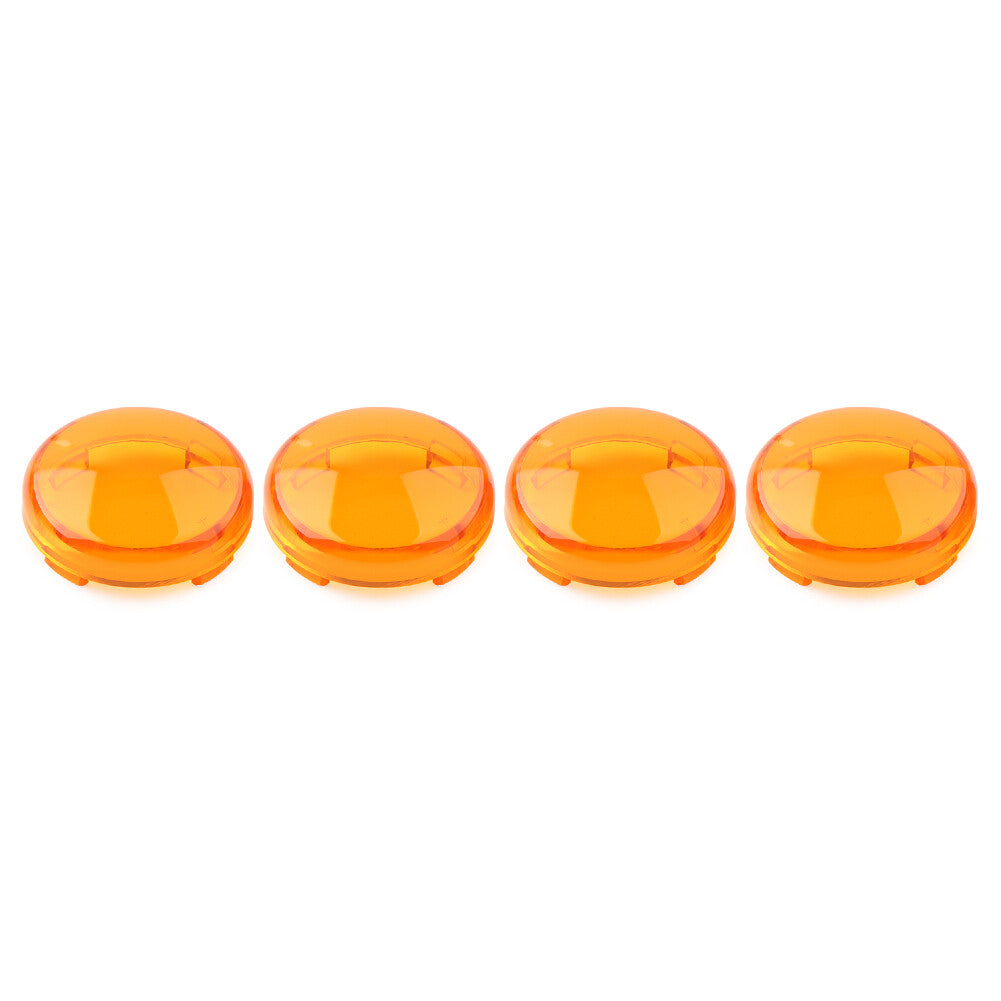 Turn Signal Lens Light Cover Guard for Harley Touring Softail Dyna Yellow 4pcs Q
