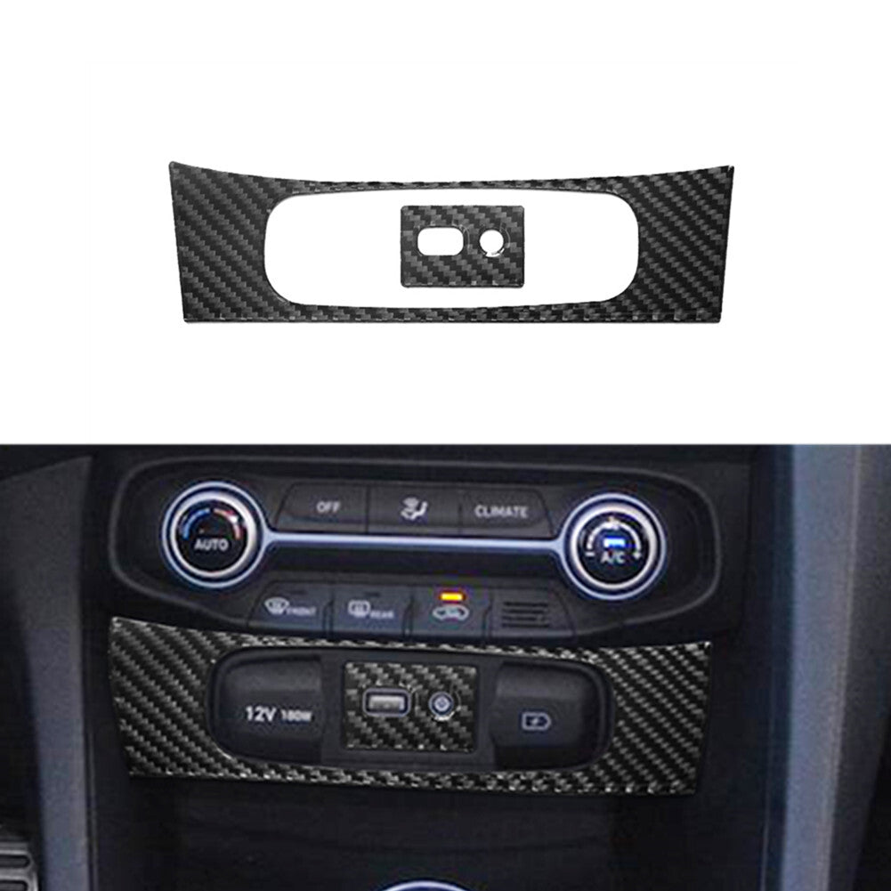 Red Carbon Fiber Rear Door Control Frame Cover Trim for Honda Ridgeline 2017-20 v