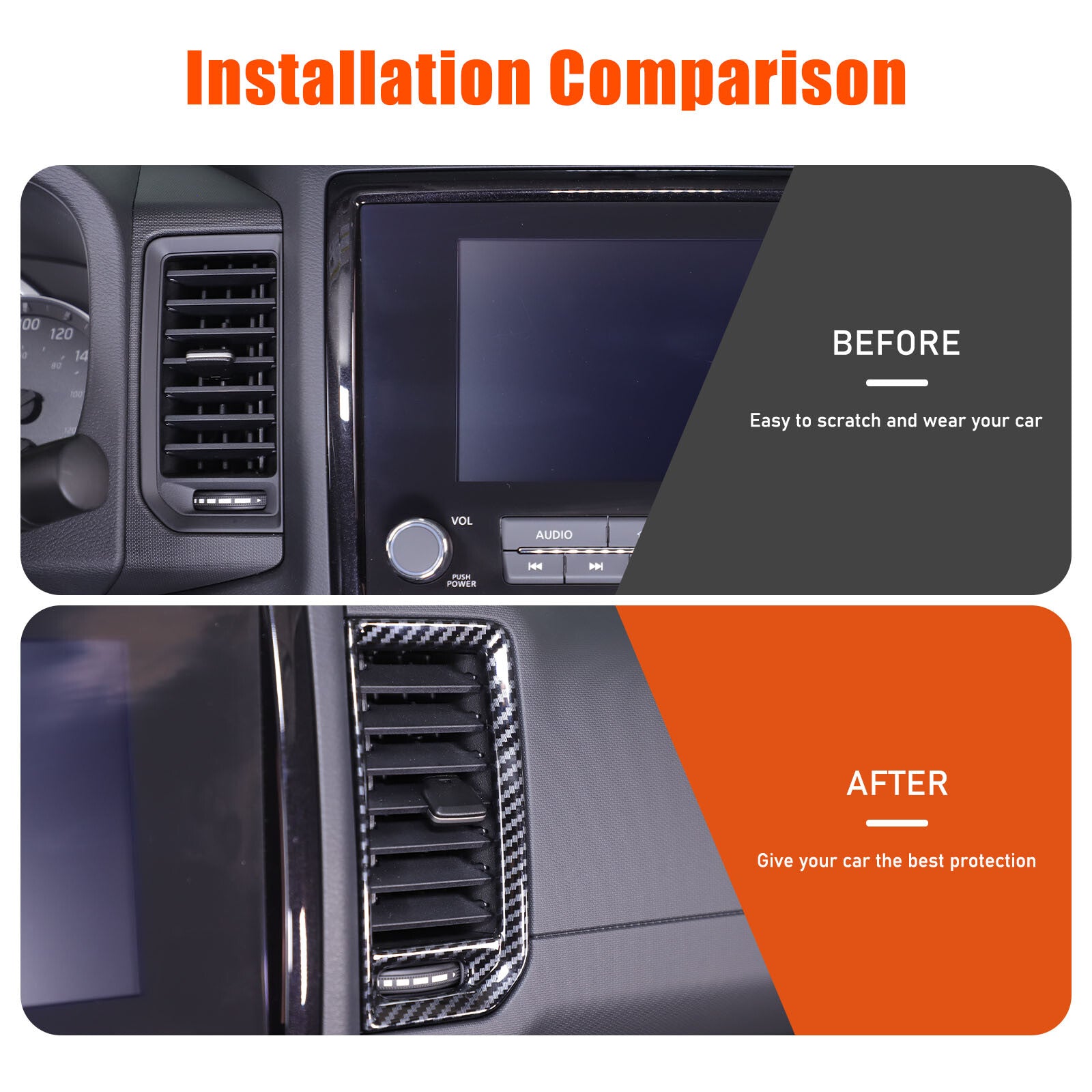 Carbon Fiber Style Center Control Gear Shift Plate Trim for Frontier 22+- v