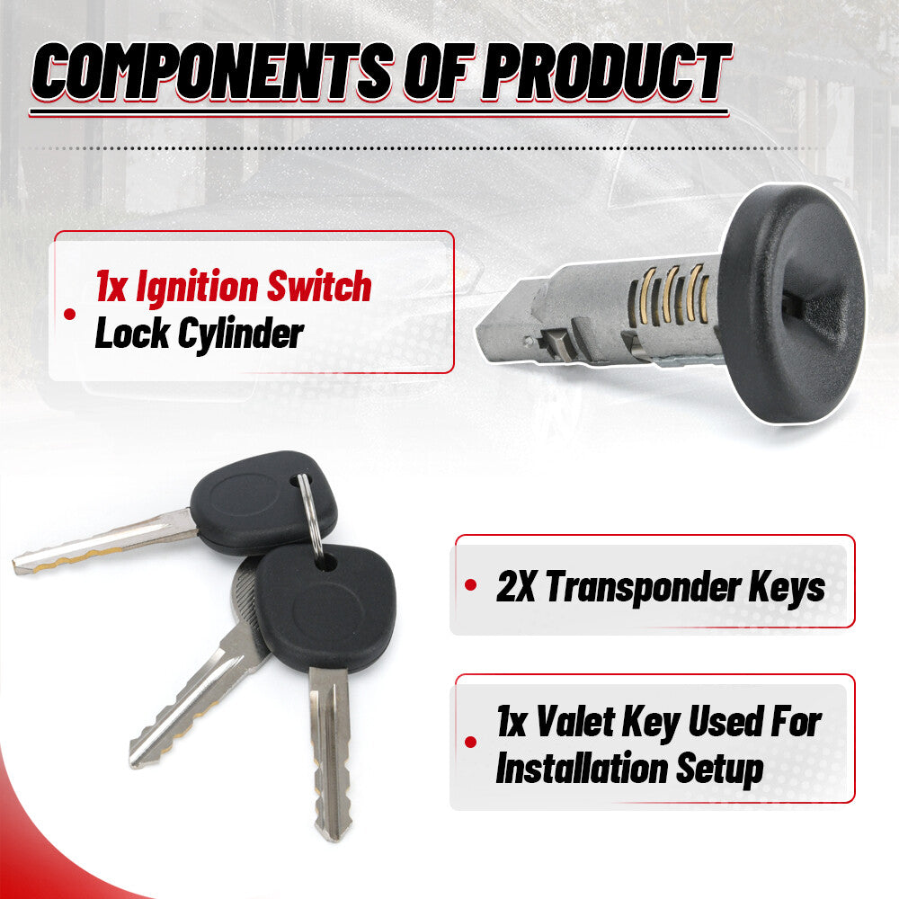 Ignition Lock Cylinder Switch W/2 Keys for Chevy Silverado for GMC for Sierra 2008-2014