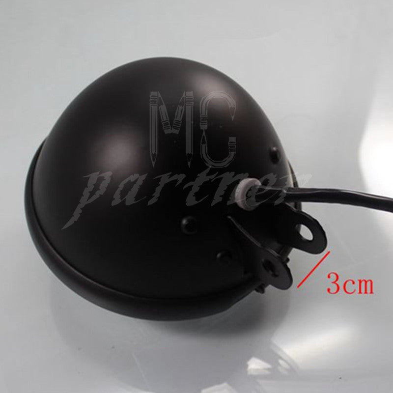 Black Motorcycle Metal Retro Headlight Fits for Harley Cafe Racer Bobber Custom Q