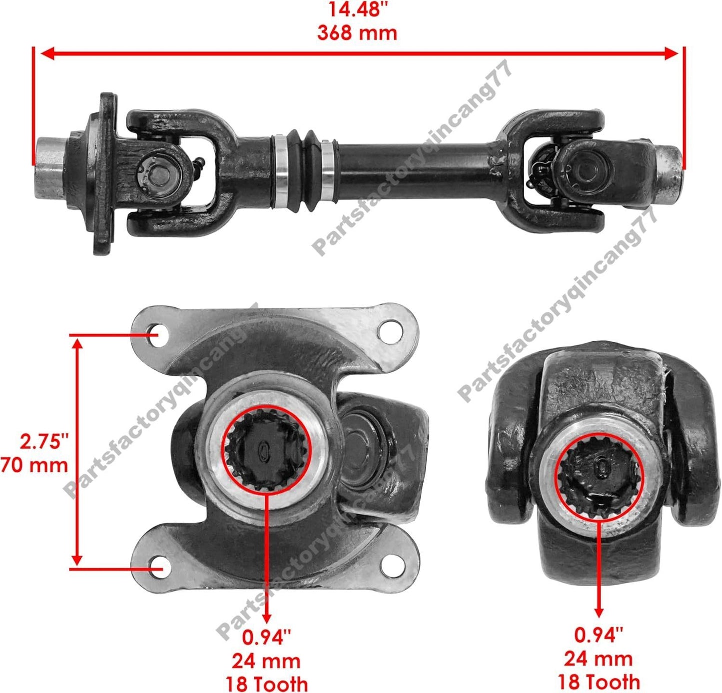 Rear Propeller Shaft 703500767 703500801 for Can-Am ATV Commander Outlander