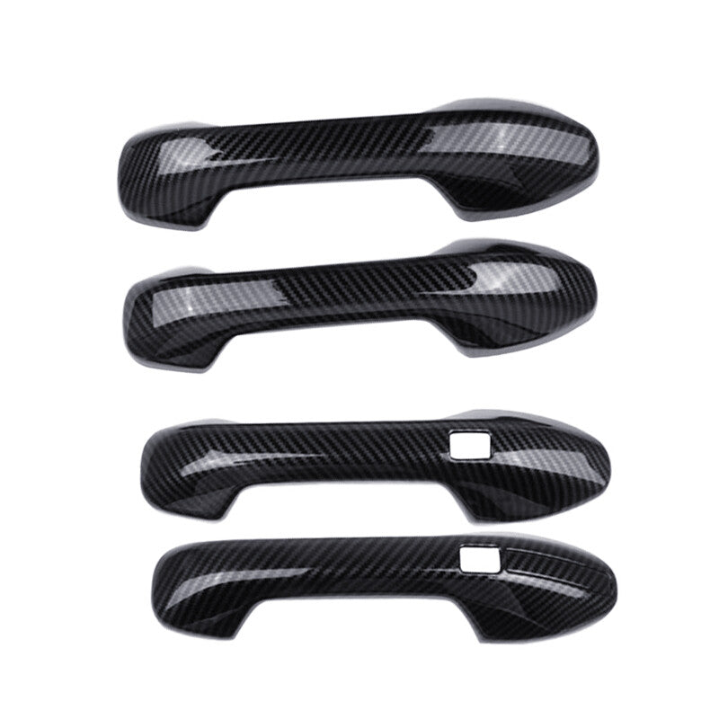 Carbon Fiber Style Door Handle Cover Trim Fit for Hyundai Palisade 2020-2023