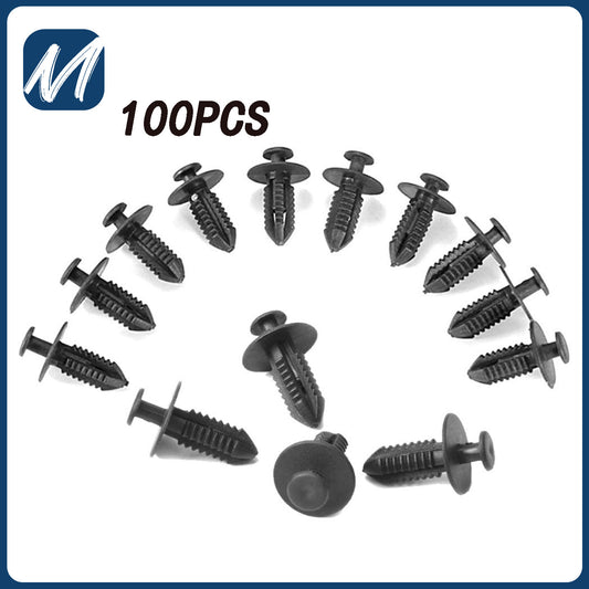 100-piece pack 1249900492 Mudguard Liner Rivet Push-Type Clip Fixer for Mercedes-Benz Q