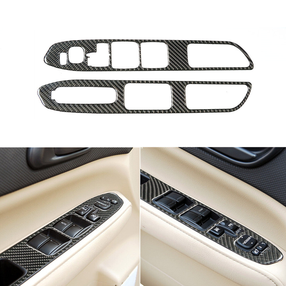 Carbon Fiber Watercup Panel Holder Cover Trim for Jeep for Wrangler JK 2011-2017 v