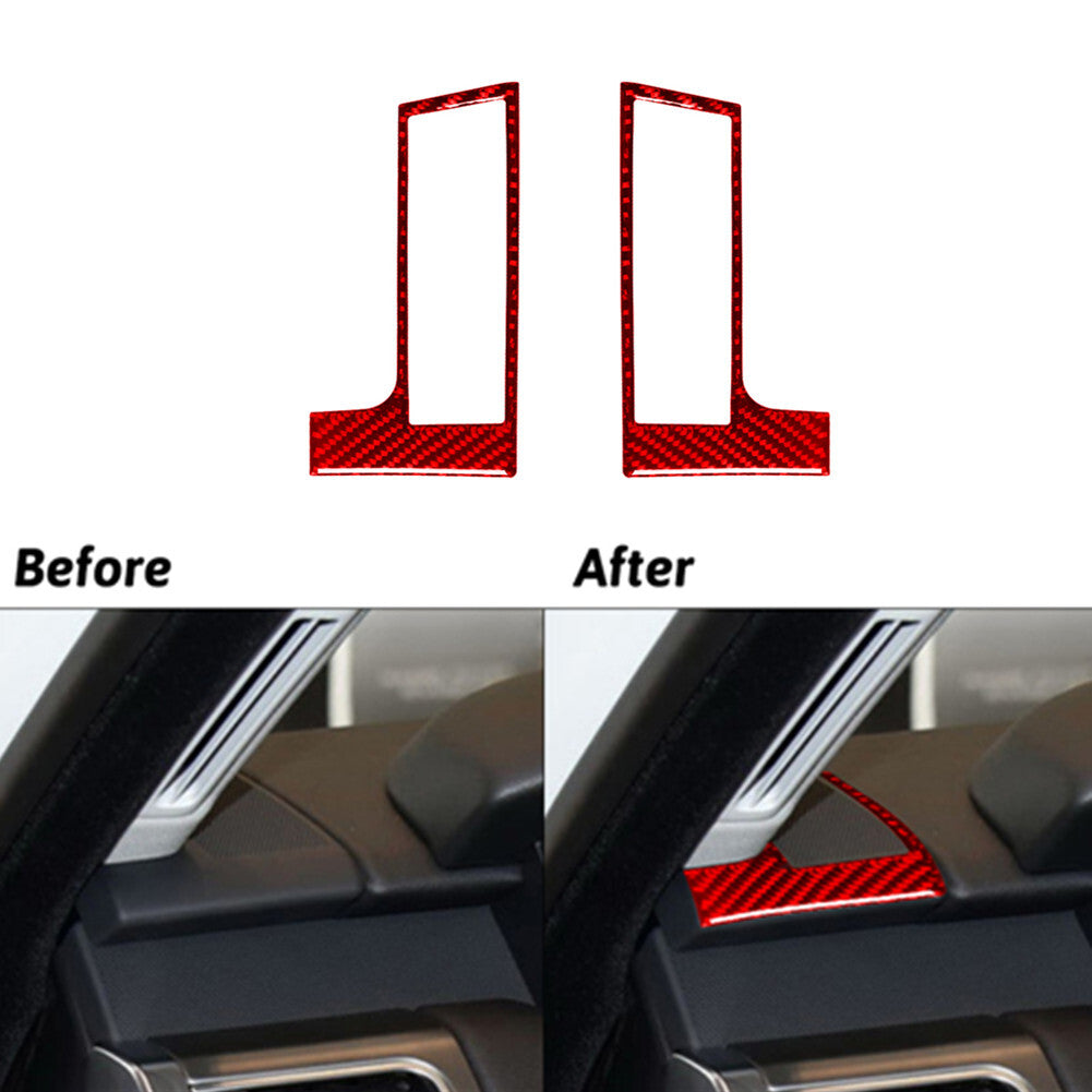 Red Carbon Fiber Rear Armrest Cup Holder for Land Rover Discovery Sport 2015-19 v