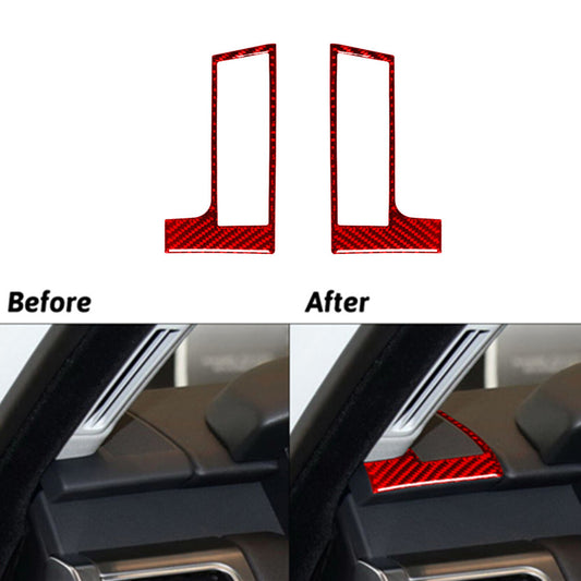 Red Carbon Fiber Rear Armrest Cup Holder for Land Rover Discovery Sport 2015-19 v