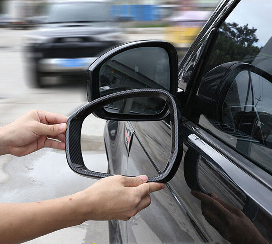 2PCS Carbon Fiber Rear View Side Mirror Frame Trim for Range Rover Sport 2014-22