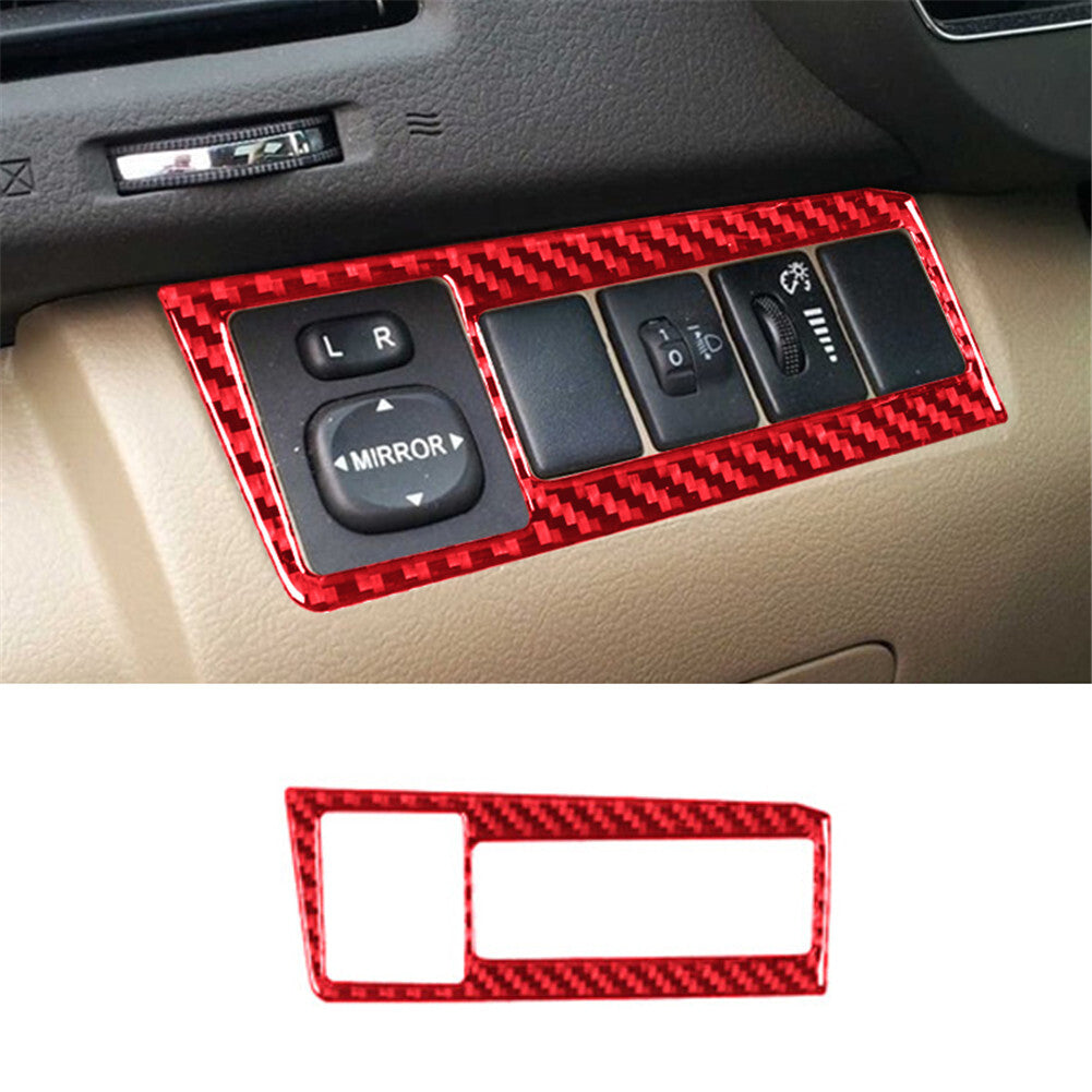 Red Carbon Fiber Gear Shifter Control Frame Cover Trim for Chrysler 300 2005-07 v