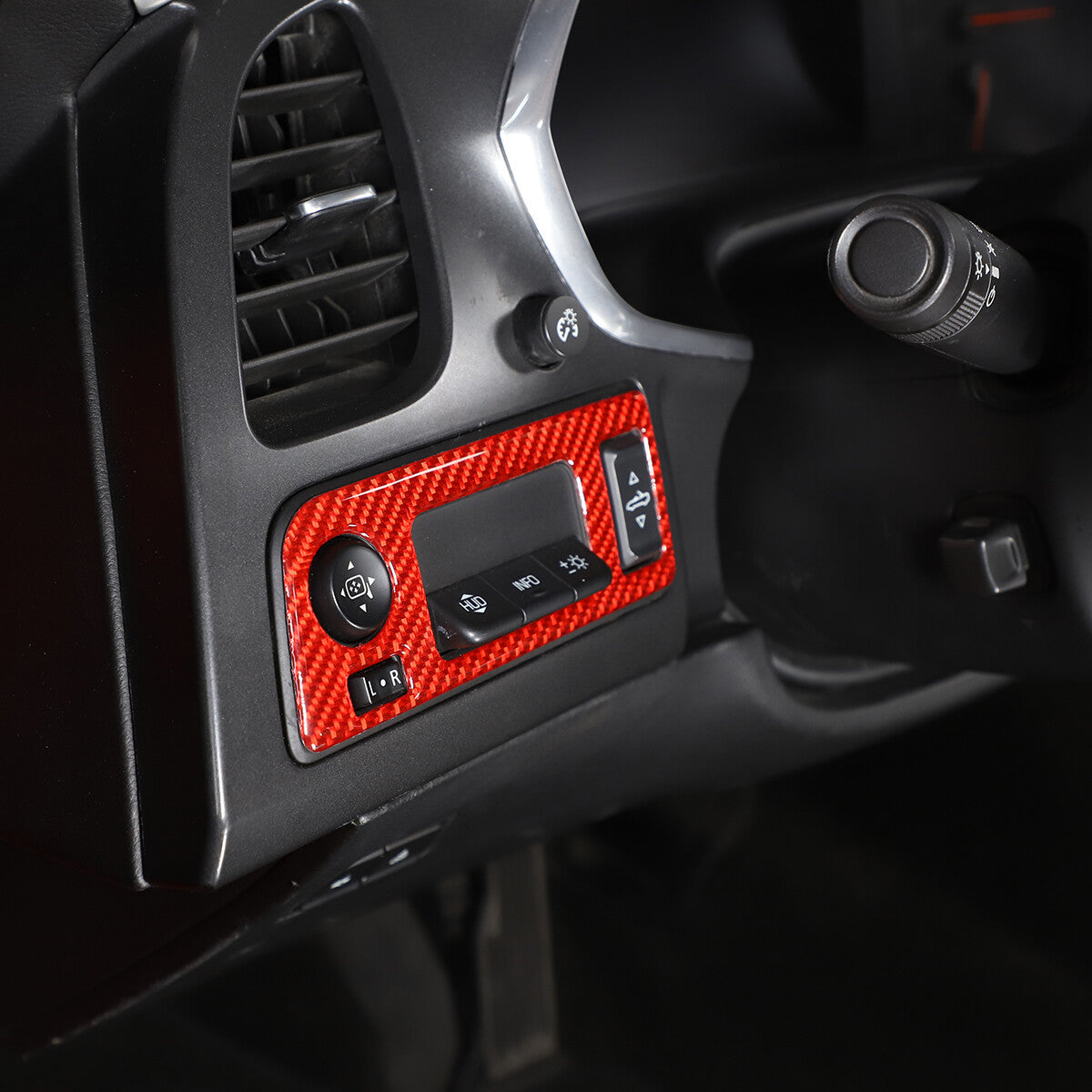 Carbon fiber exterior mirror cap trim for Toyota FJ Cruiser 2007-21