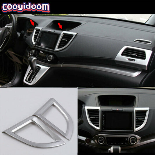 2-Piece Chrome-Plated ABS Car Air Socket Decorative Covers for Honda CRV/CR-V 2012-2014