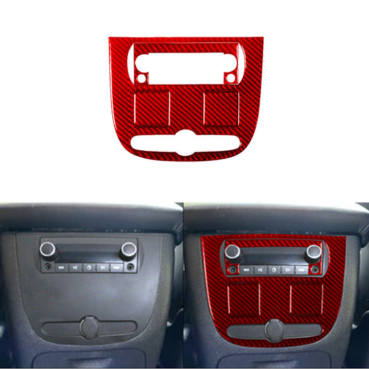 4X Red Carbon Fiber Rear Audio Outer Trim For Silverado/tahoe/ for sierra 07-14 TypeC