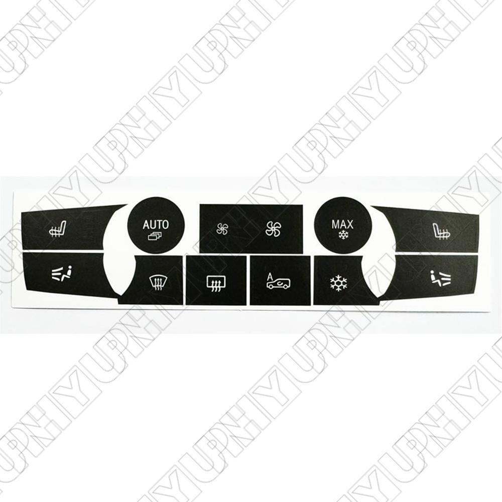 Matte Black Temperature Climate Control Button Decals For 2007-13 for BMW for X5 E70 E71 Q