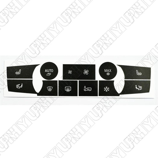 Matte Black Temperature Climate Control Button Decals For 2007-13 for BMW for X5 E70 E71 Q
