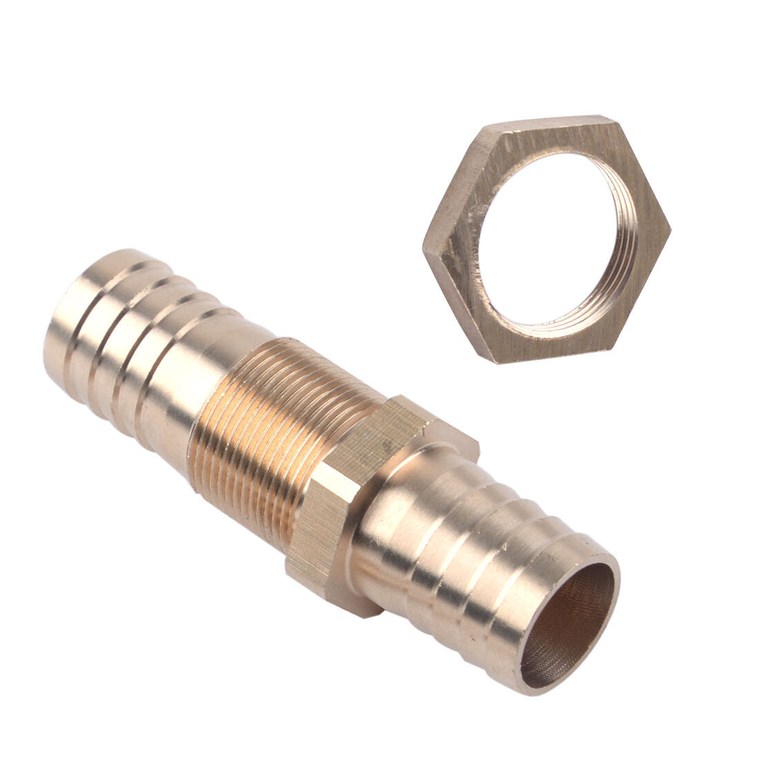 2pcs 5/8 16mm Brass Bulkhead Fitting Barb Hose Tube Connector v