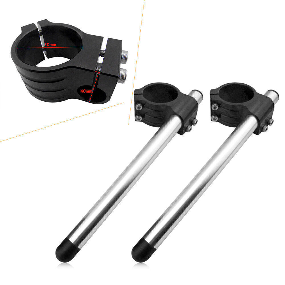2x 50mm Clip On Ons Handlebars Set Fit for SUZUKI GSXR 600 750 1000 TL1000R Q