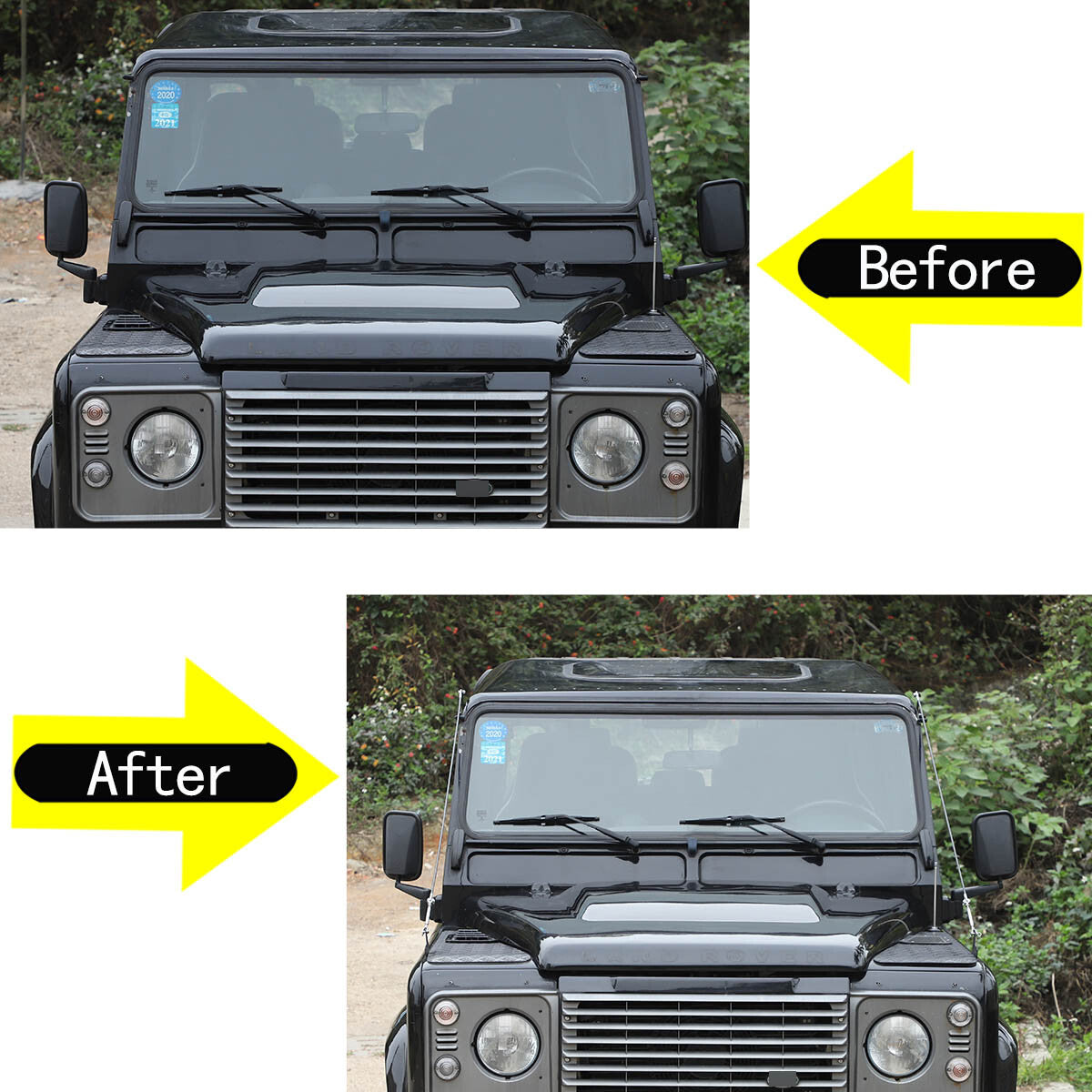 Adjustable branch line limb riser elimination rope for Land Rover for Defender 2004-09- n