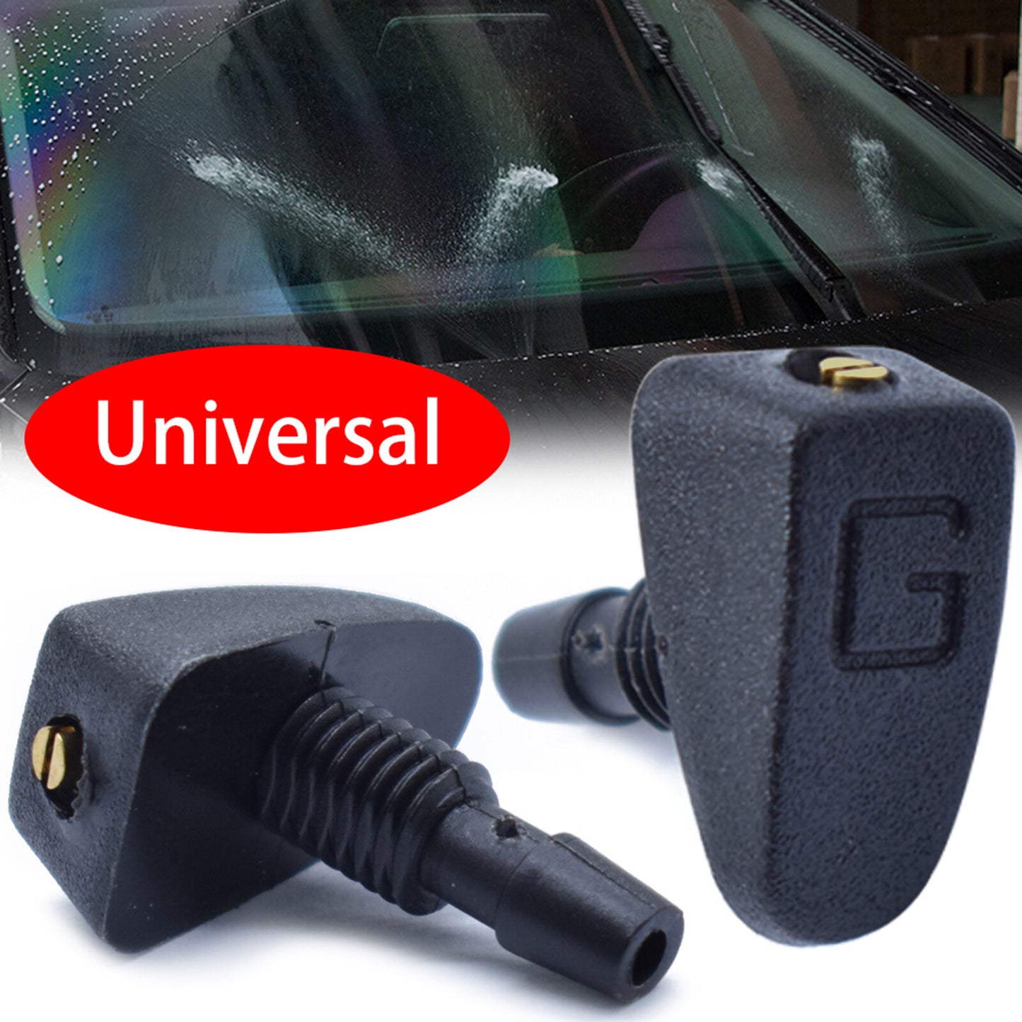 Car Universal Front Windscreen Spray Washer Sprayer Wiper Nozzle Jet Sprinkler Q
