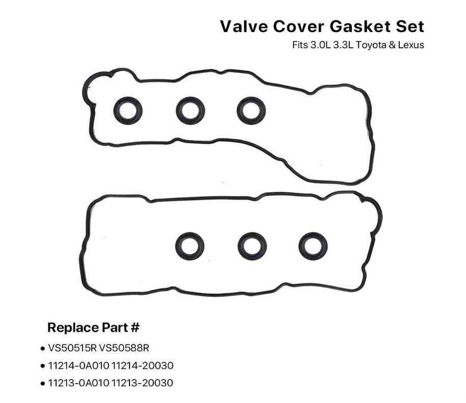 Engine Valve Cover Gasket Set for Toyota for Sienna 2000-2006 3.0L 3.3L V6 VC963G