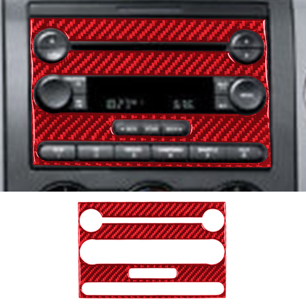 4X Carbon Fiber Interior Cup Holder Frame Trim Panel For Explorer 2011-2014 v