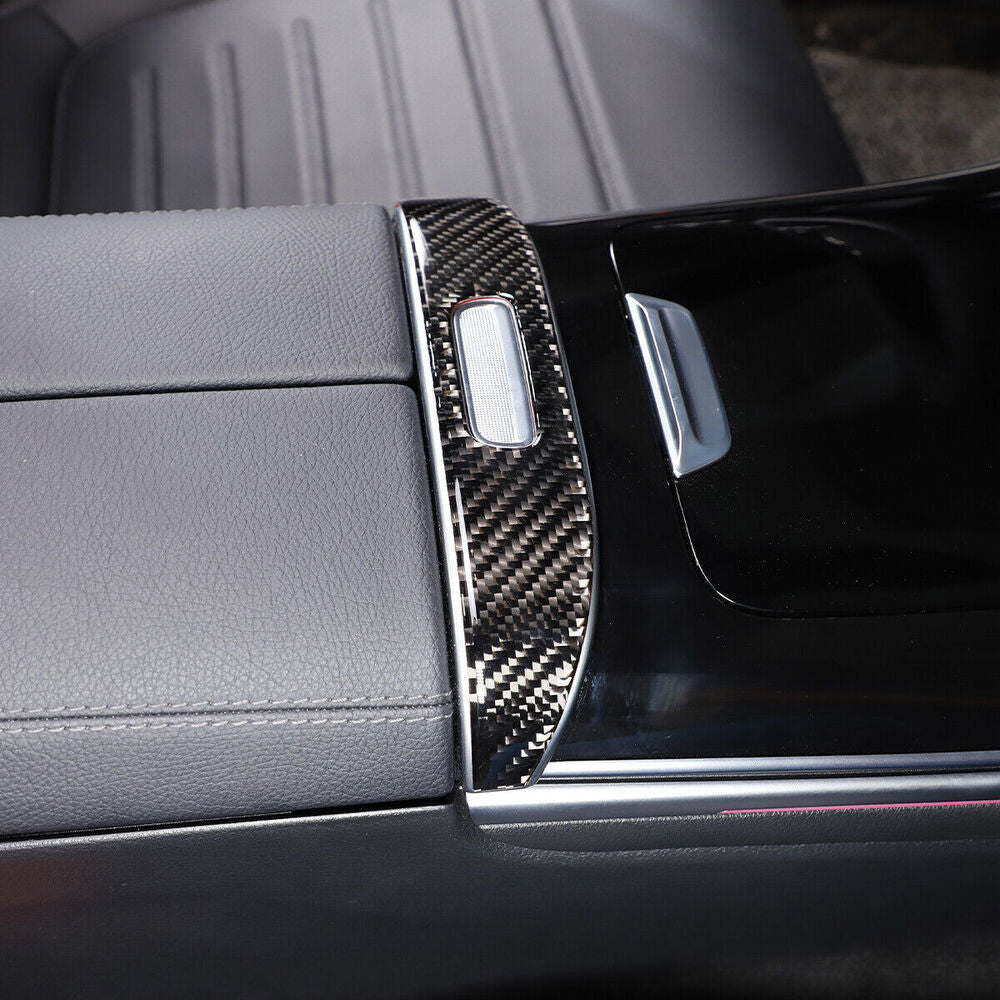 Carbon fiber armrest box switch handle panel cover suitable for C-Class W206 2022-23- n