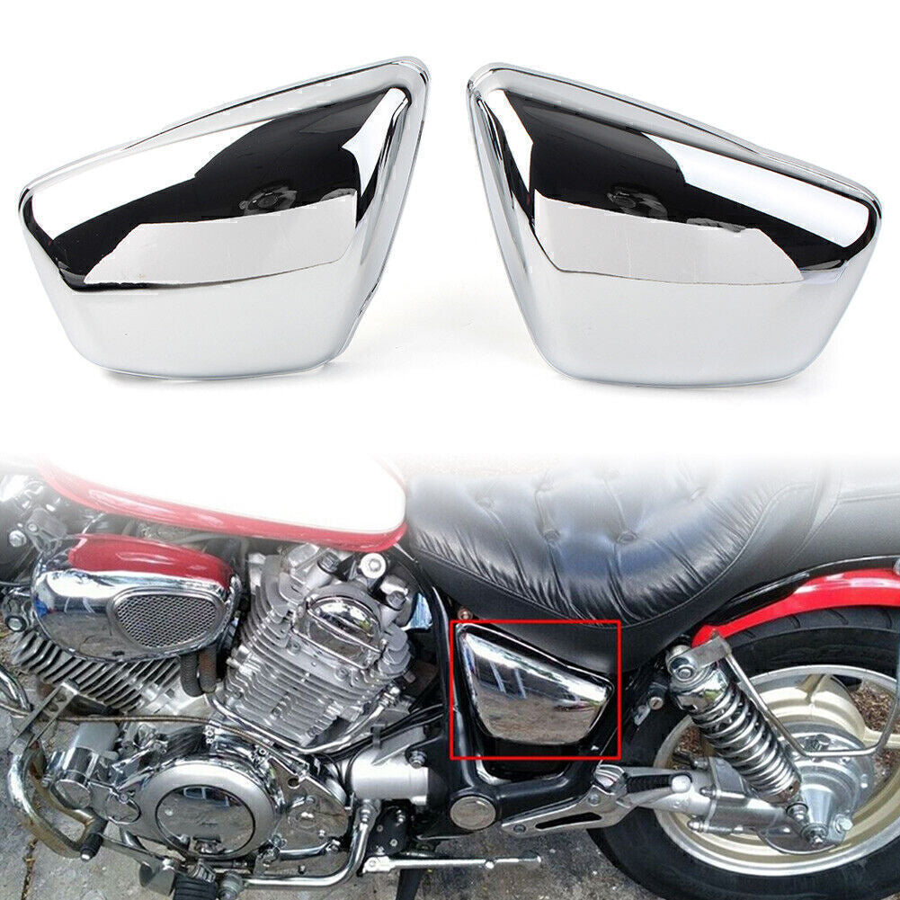 for Yamaha XV 700 750 1000 1100 Virago 1984-UP Battery Side Fairing Cover Chrome