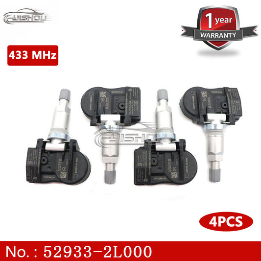 4-pack 52933-2L000 433MHz TPMS sensor for Kia Ceed [ED], for Hyundai I10 [PA], I30 [FD]