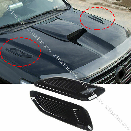 Simulation Hood Vent Decor Sport Side Air Flow trim black ForToyota for Land Cruiser