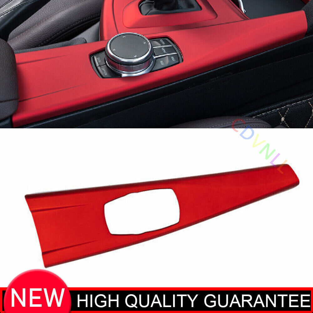 Inner Middle Console Multimedia Panel Trim for BMW 3 Series GT 2014-18 Matt Red