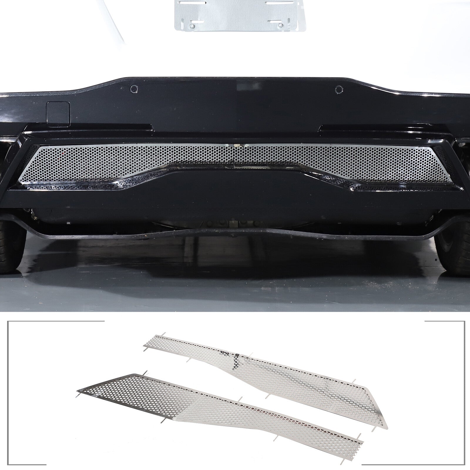ABS glossy black front hood, ventilation panel, and handle cover trim for Hummer H2 2003-2009.