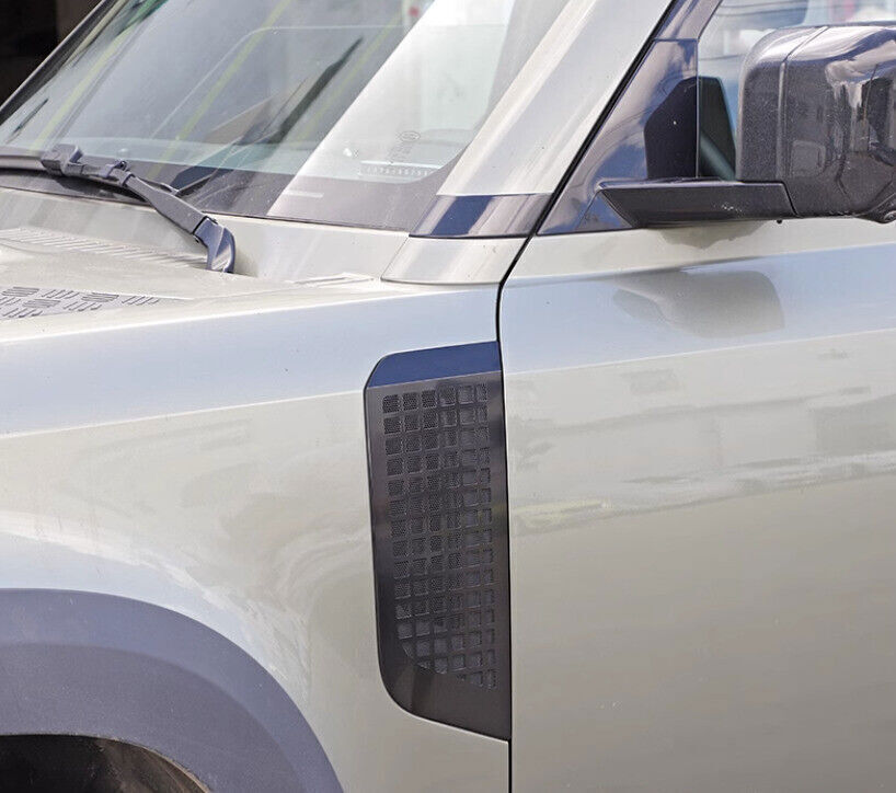 for Land Rover for Defender 2020-2025 Black Steel Side Fender Air Wing Cover Trim 2X