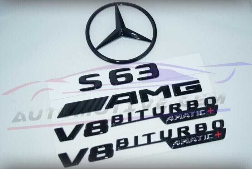 S63 COUPE AMG V8 BITURBO 4MATIC+ Black Set with Star Badge C217 2017+