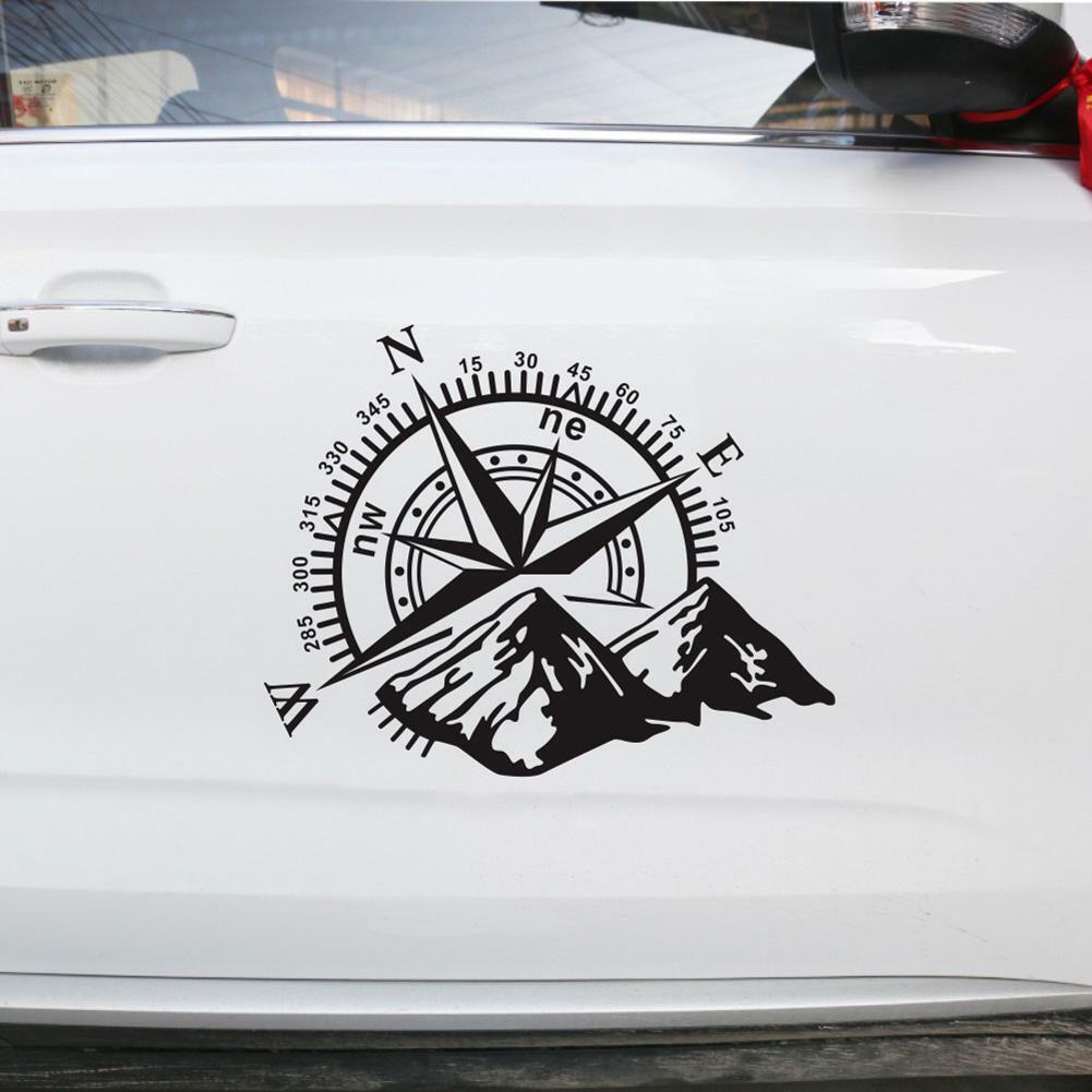 Car Hood Side Body DIY Compass Navigation Decal Decoration Sticker 19.6x23.6in
