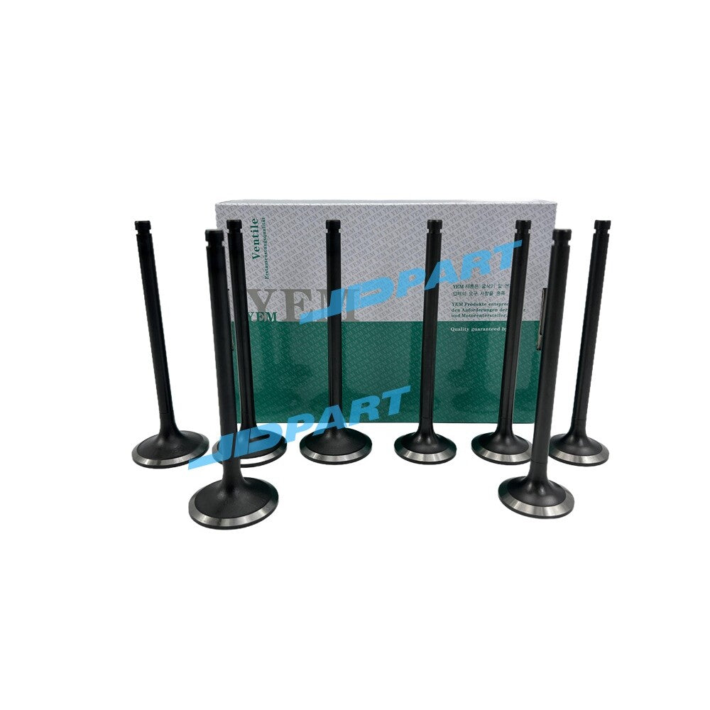 8-piece 4M40 intake and exhaust valve set for diesel engines.