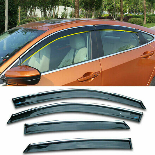 for Honda for Civic Sedan 2016-21 Window Visor Sun Rain Guard Vent Deflectors Shades