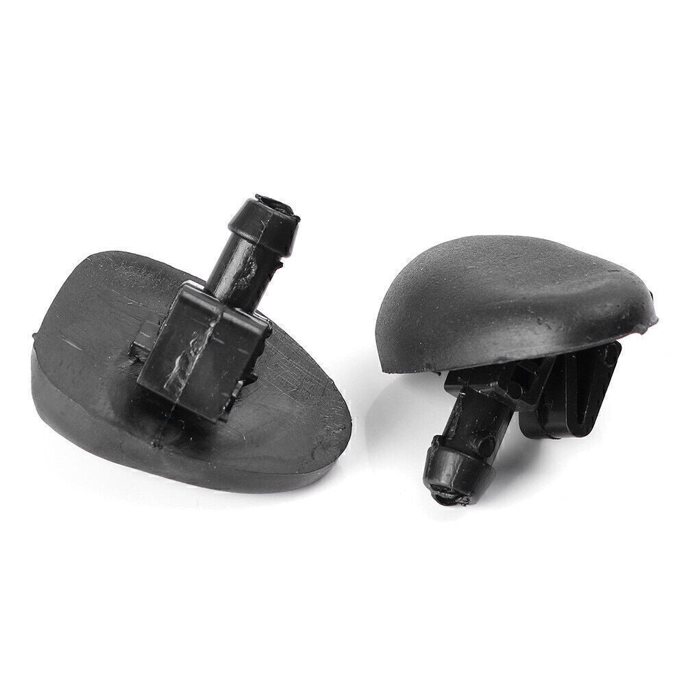 2x Front Windscreen Washer Jet Nozzle Fit for Peugeot 206 for Citroen C2 Black ABS