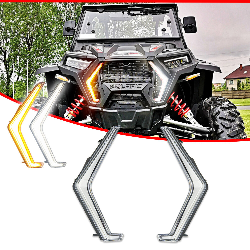 Transparent front-accent DRL signal lights for 2019-2022 for Polaris RZR XP 1000 XP 4 Q