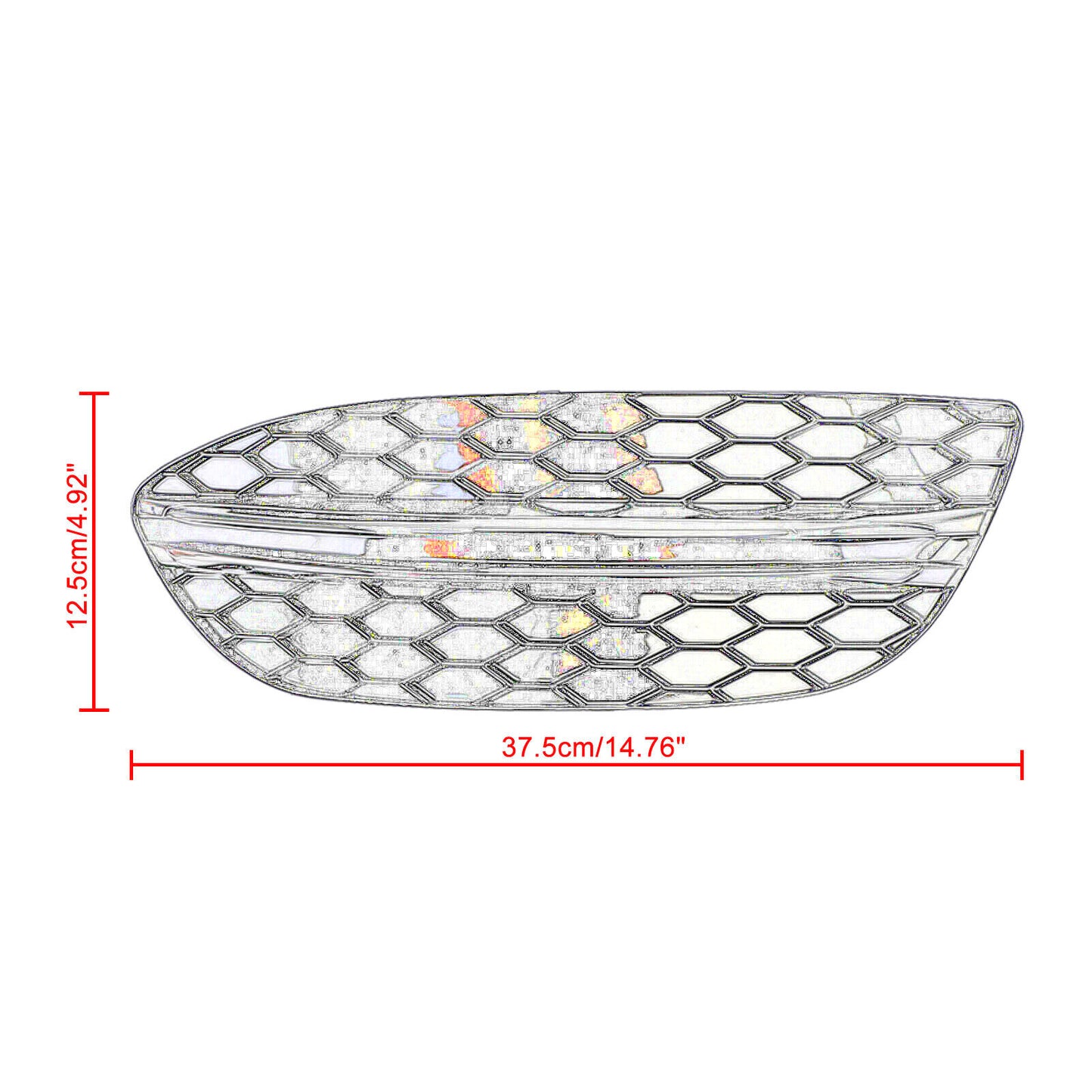 Two fog light grille cover trim pieces for lower part of 15-18 for Mercedes-Benz W205 14475205